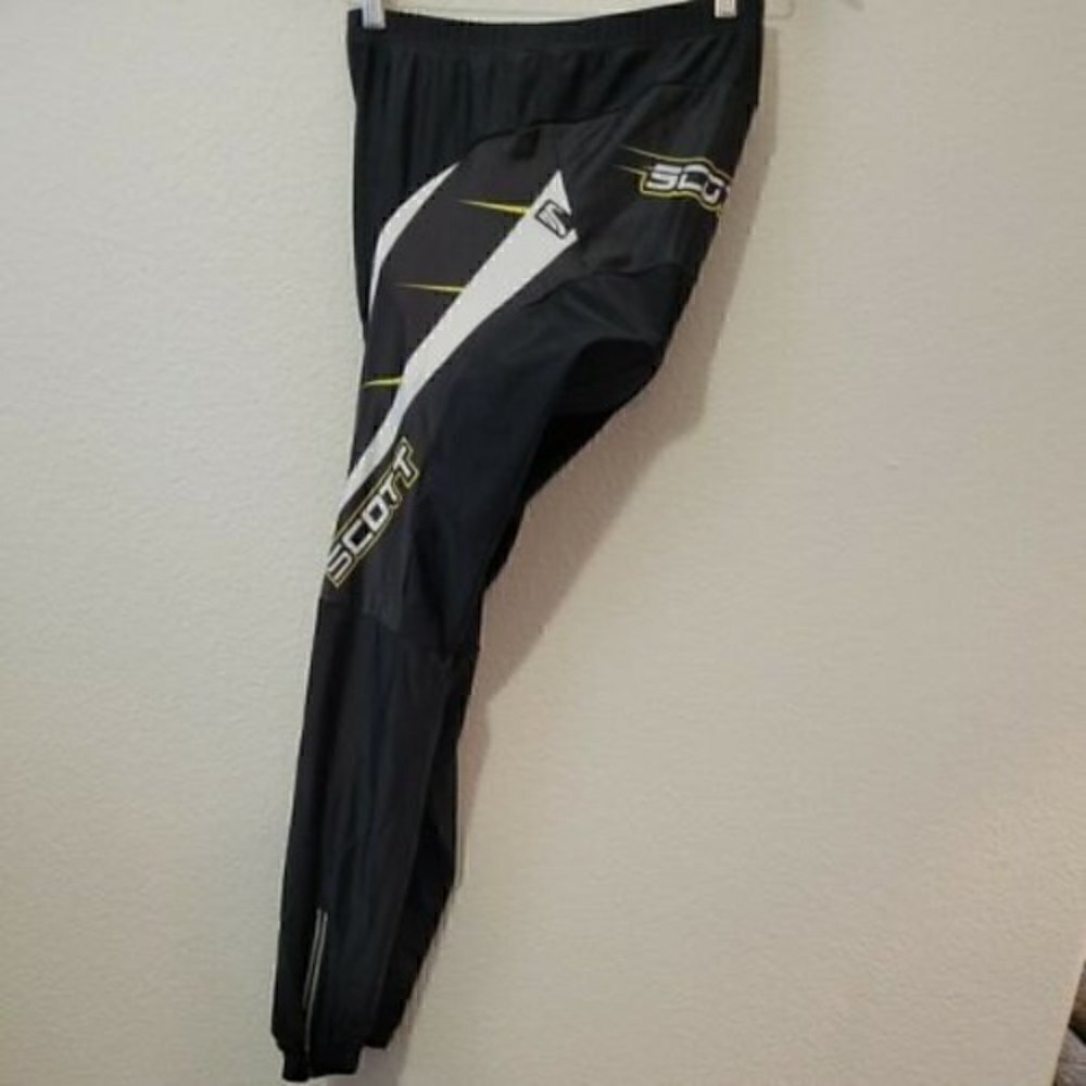 SCOTT Cycling Womens Padded Tights Zipper Ankle Made In Italy Size Large‍‍‍﻿﻿﻿﻿﻿